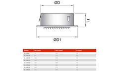 Grille d'aération ronde 80 mm aluminium - EL-A-R80 ALU