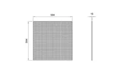 Dalle de plafond perforée 600 x 600 mm à insérer dans les plafonds suspendus - RAL9016