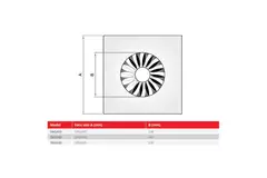 Diffuseur à jet hélicoïdal à ailettes fixes 400mm carré - SWS 400 RAL 9016
