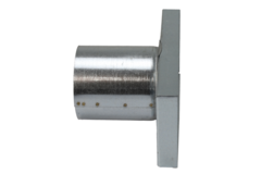 Couvercle 220x80 mm avec raccord de diamètre 80 mm pour le tuyau d'évacuation des fumées