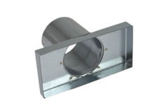 Couvercle 220x80 mm avec raccord de diamètre 80 mm pour le tuyau d'évacuation des fumées