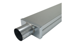 Couvercle 220x80 mm avec raccord de diamètre 80 mm pour le tuyau d'évacuation des fumées