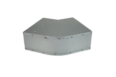 Conduit de ventilation d'effondrement courbe 45 degrés 300x80 horizontal