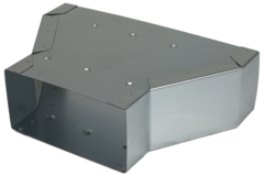 Réducteur de  300 x 80 mm à 220 x 80 mm pour gaines plates galvanisées
