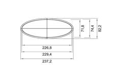 Wavin Ventiza canalisation 1,5 m PVC ovale 235x80 mm S/S