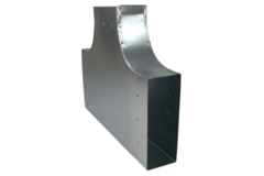 T-Stück 90 Grad 300x80 - 220x80 für Rohrleitungen