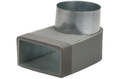 Coude Thermoduct 170mm x 80mm au diamètre 160 mm pour gaine