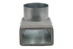 Coude Thermoduct 170mm x 80mm au diamètre 160 mm pour gaine