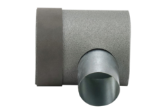 Thermoduct-Schott Durchmesser 125 mm H=80 mm einfach mit Loch für Tunnelbau