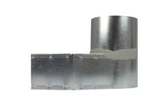 Angle d'ardoise 220x80 mm au diamètre 150 mm pour gaine
