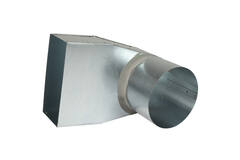 Angle d'ardoise 220x80 mm au diamètre 160 mm pour gaine