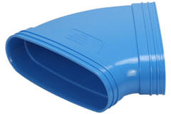Wavin Ventiza Coude 45 degrés PVC ovale 235x80 mm horizontal M/M