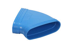 Wavin Ventiza Coude 45 degrés PVC ovale 195x80 mm horizontal M/M