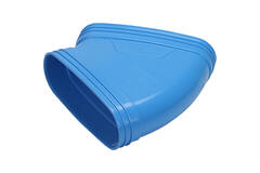 Wavin Ventiza Coude 45 degrés PVC ovale 195x80 mm horizontal M/M