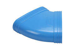 Wavin Ventiza Coude 45 degrés PVC ovale 195x80 mm horizontal M/M