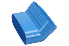 Wavin Ventiza Coude 45 degrés PVC ovale 235x80 mm vertical M/S