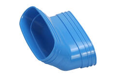 Wavin Ventiza Coude 45 degrés PVC ovale 195x80 mm vertical M/M