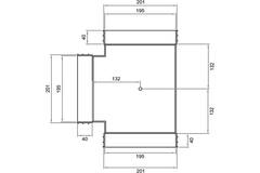 Wavin Ventiza T-pièce 90 degrés PVC ovale 195x80 mm M/M/M