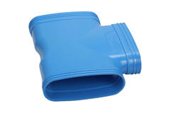 Wavin Ventiza T-pièce 90 degrés PVC ovale 235x80 mm M/M/M