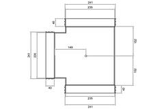 Wavin Ventiza T-pièce 90 degrés PVC ovale 235x80 mm M/M/M