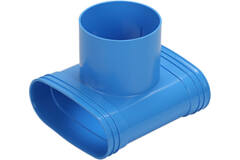 Wavin Ventiza Raccord T en PVC ovale 235x80 mm par diamètre 160 mm M/M/M
