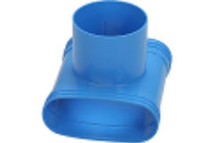 Wavin Ventiza T-pièce PVC ovale 195x80x50 mm par diamètre 125 mm M/M/M