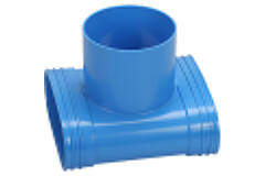 Wavin Ventiza T-pièce PVC ovale 195x80x50 mm par diamètre 125 mm M/M/M
