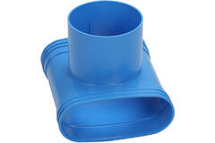 Wavin Ventiza T-pièce PVC ovale 195x80x50 mm par diamètre 125 mm M/M/M