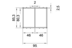 Wavin Ventiza Manchon collé PVC ovale 235x80 mm M/M