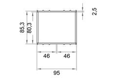 Wavin Ventiza Manchon de raccordement PVC ovale 235x80 mm M/M