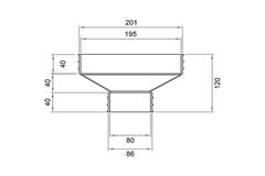 Wavin Ventiza Transition PVC ovale 195x80 mm vers 80 mm M/M