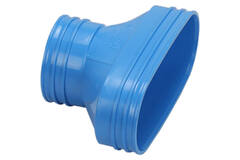 Wavin Ventiza Transition PVC ovale 195x80 mm vers 80 mm M/M