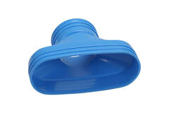 Wavin Ventiza Transition PVC ovale 195x80 mm vers 80 mm M/M