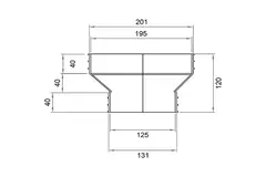 Wavin Ventiza Transition PVC ovale 195x80 mm vers 125 mm M/M