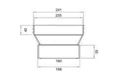 Wavin Ventiza Transition PVC ovale 235x80 mm vers 160 mm M/M