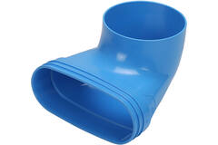 Wavin Ventiza Élément terminal 90 degrés PVC ovale 235x80x100 mm par diamètre 160 mm M/M