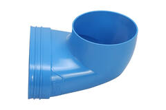 Wavin Ventiza Élément terminal 90 degrés PVC ovale 195x80x100 mm par diamètre 125 mm M/M