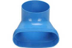 Wavin Ventiza Élément terminal 90 degrés PVC ovale 195x80x100 mm par diamètre 125 mm M/M