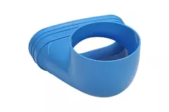 Wavin Ventiza Élément terminal 90 degrés PVC ovale 195x80x70 mm par diamètre 125 mm M/M