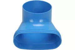 Wavin Ventiza Élément terminal 90 degrés PVC ovale 195x80x70 mm par diamètre 125 mm M/M