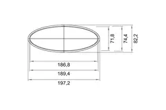 Wavin Ventiza Capuchon PVC ovale canal 195x80 mm