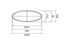 Wavin Ventiza cap de fin PVC ovale canal 235x80 mm