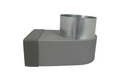Thermoduct lepe Eckstück einfach symmetrisch 220x80 mm bis Durchmesser 125 mm