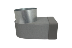 Thermoduct lepe Eckstück einfach symmetrisch 220x80 mm bis Durchmesser 150 mm