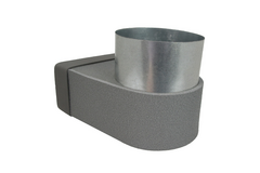 Thermoduct lepe Eckstück einfach symmetrisch 220x80 mm bis Durchmesser 160 mm