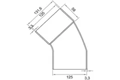 Wavin Ventiza coudée 45 degrés PVC rond par diamètre 125 mm M/S