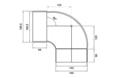 Wavin Ventiza coudée 90 degrés PVC rond 160 mm M/S