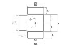 Wavin Ventiza Raccord T 90 degrés PVC rond par diamètre 125 mm M/M/M