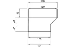 Wavin Ventiza réducteur PVC rond 160 mm vers 125 mm excentré S/M