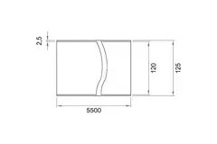 Wavin Ventiza canalisation 1,5 m VC ronde 125 mm S/S